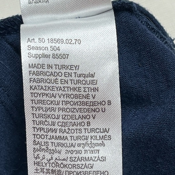 Tom Tailor navy twist knot short sleeve dress size 40/L EUC - Picture 9 of 15